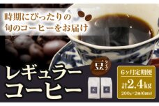 コーヒー 珈琲 珈琲豆 豆タイプ 定期便 6か月(計2.4kg) このみ珈琲《お申込み翌月から出荷》