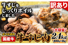 便利なボイル済 国産 牛すじ 牛筋  2.4kg《30日以内に出荷予定(土日祝除く)》