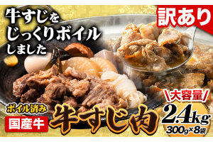 便利なボイル済 国産 牛すじ 牛筋  2.4kg《30日以内に出荷予定(土日祝除く)》