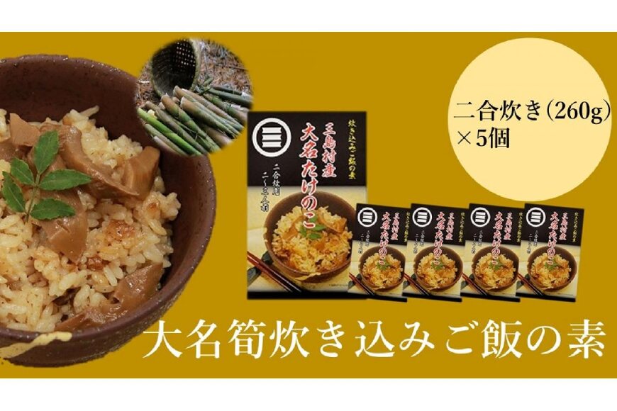 ふるさと納税 大名筍炊き込みご飯の素 ２合炊き ５個入り 鹿児島県三島村 ふるさと納税の ふるさとぷらす